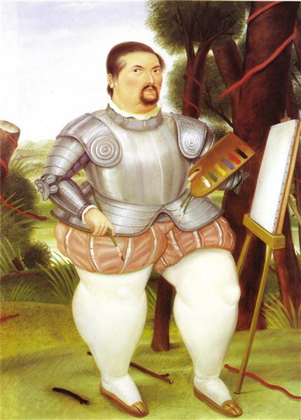 Fernando Botero, Self-Portrait as Spanish Conquistador (1986). Photo: Fair Use.