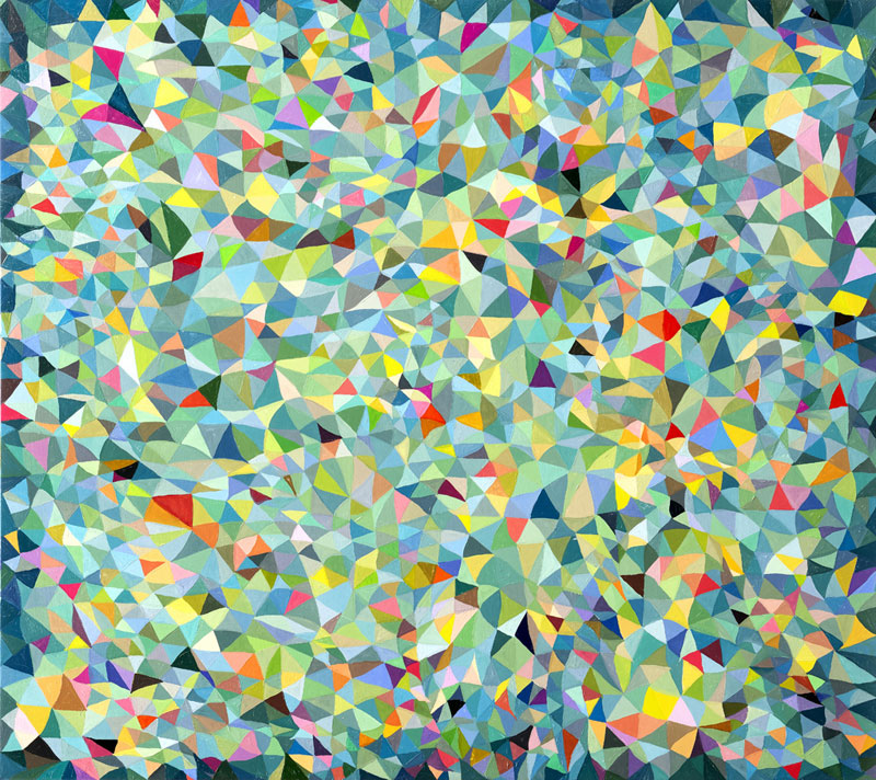 Geo Love Beam, oil on linen, 38" x 43"