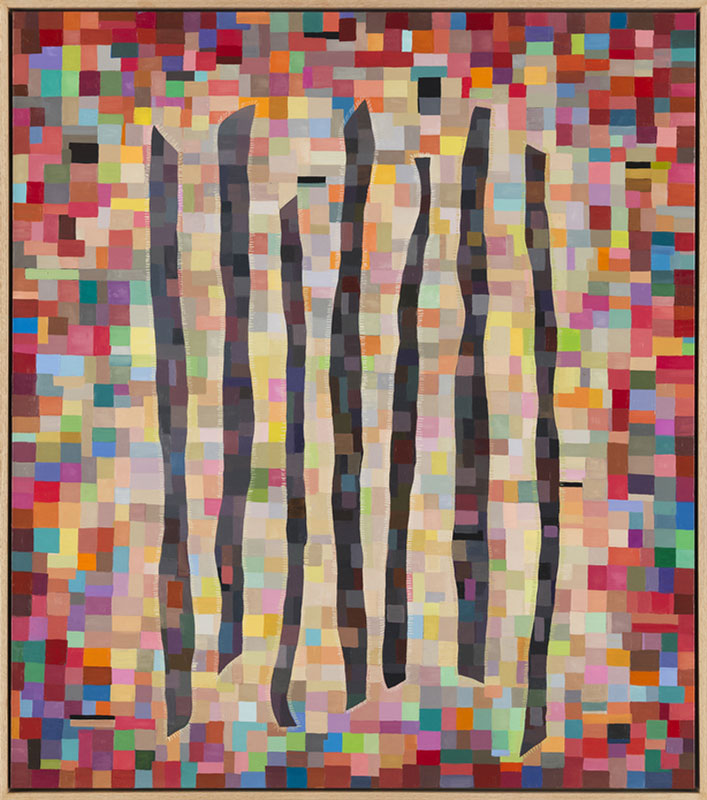  Seven Healing Sticks of the Nullabor, oil on linen, 43” x 38”