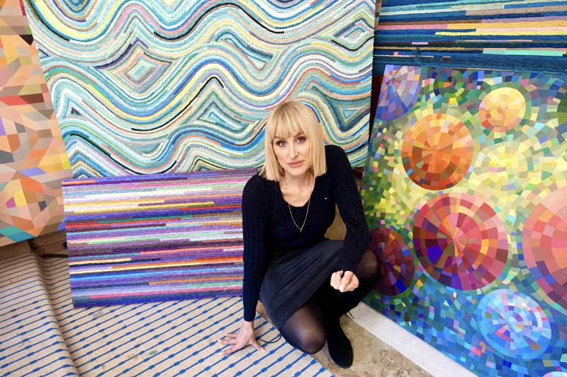 Kari Bienert in her art studio