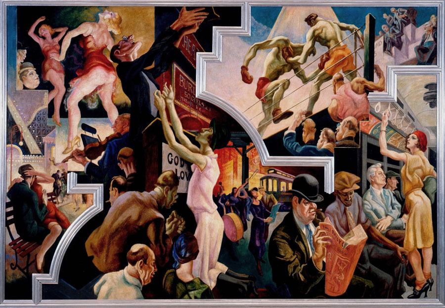 Thomas Hart Benton City Activities with Subway, from "America Today". The Metropolitan Museum of Art, New York, Gift of AXA Equitable, 2012.