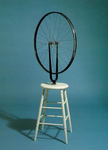 Marcel Duchamp, Roue de bicyclette (Bicycle Wheel), one of his Ready Made works of art. Photo: Public Domain in the U.S.