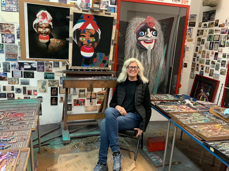 Barbara Rachko in her art studio