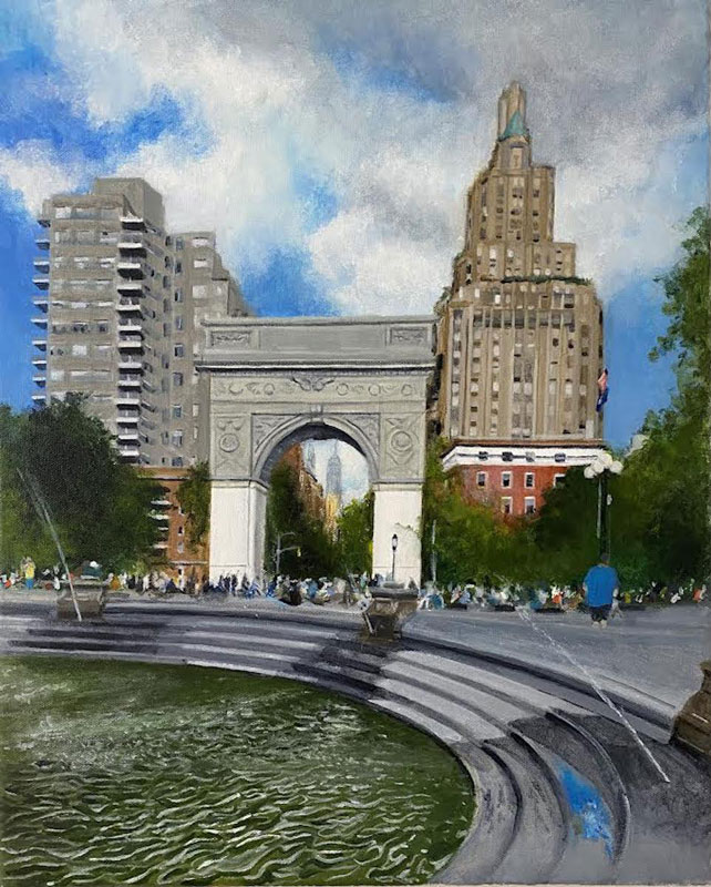 View From The Fountain 20"x16" by Elliot Appel
