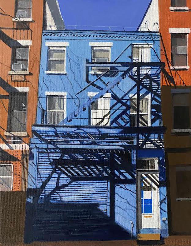 West Village Blues, Acrylic, 14"x11"