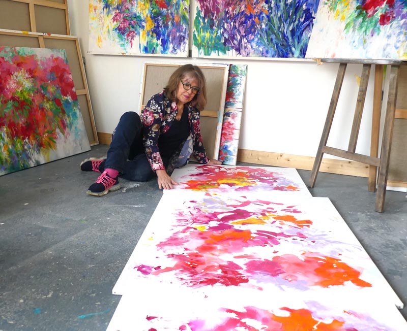 Mary Chaplin in her studio