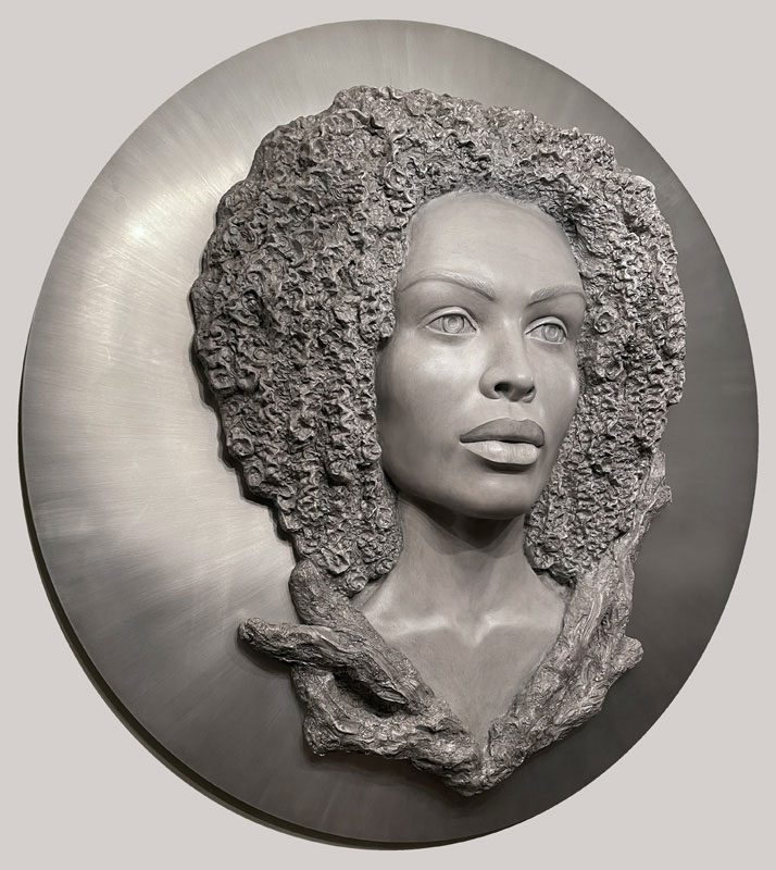 Gabriela's Roots, 36"x36"x6", Aqua-resin and Aluminum