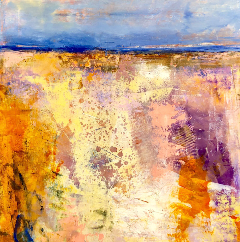abstract painting yellows