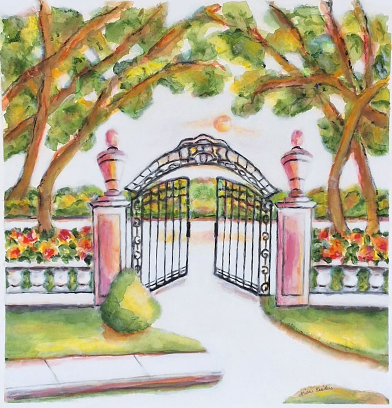 Endings and Beginnings, watercolor, 22" x 21"