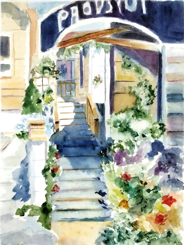 "Stairway", watercolor, 30" x 22.5"