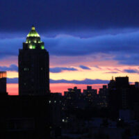 view of manhattan sunset