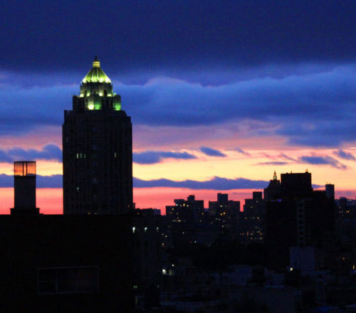 view of manhattan sunset