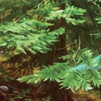 Grand Sweeping Spiralling, oil on canvas, 20 x 16" by Barbara Brown