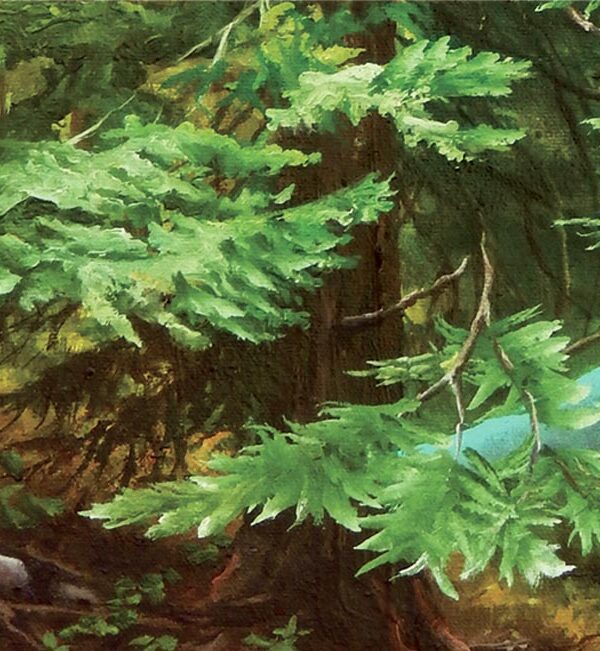 Grand Sweeping Spiralling, oil on canvas, 20 x 16" by Barbara Brown