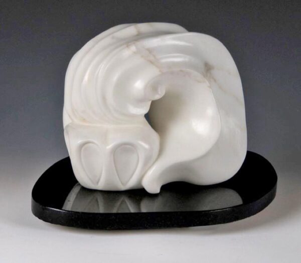 Carrera Wave, Carrera Gold Marble, 6"h x 6"w x 4"d