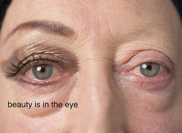 Martha Wilson beauty is in the eye (2014) Pigmented ink print on canson rag photographique, Edition 5/5 + 2AP, 16 x 24 inches Courtesy of the Artist and P.P.O.W. New York