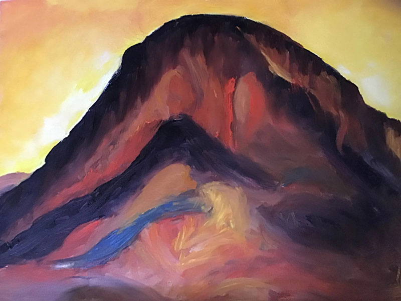 Homage to Georgia, oil, 16 inches by 20 inches