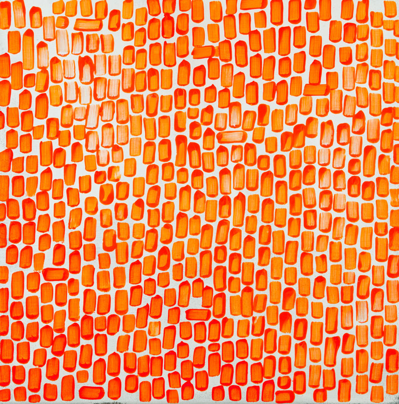 No Words, acrylic on canvas, 17" x 17"