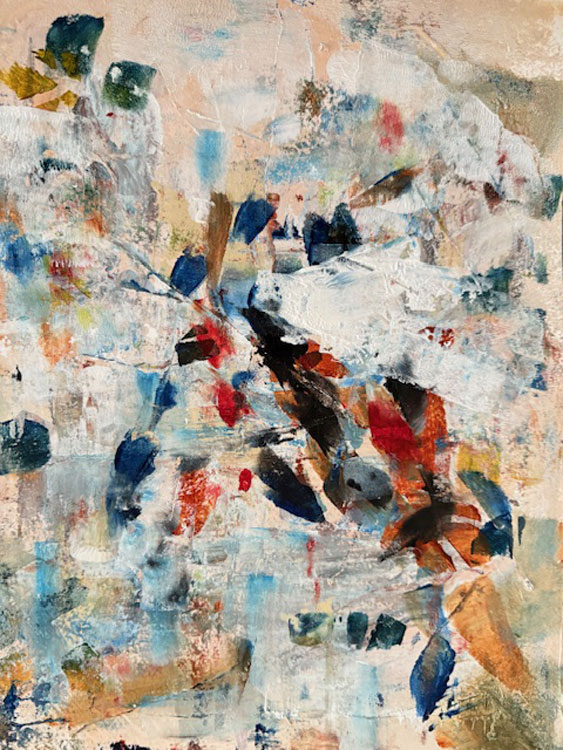 Yacht Racing, mixed media, 8.5" x 11"