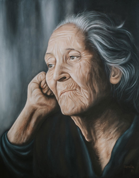 Renata Bosnjak Grandma, oil on canvas, 24” x 30”