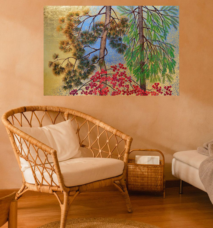 In situ painting by Joan Metcalf created with photo from Canva website