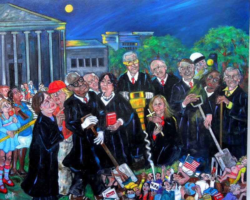 The Untouchables, oil on canvas, 24" x 30" by Nancy Calef