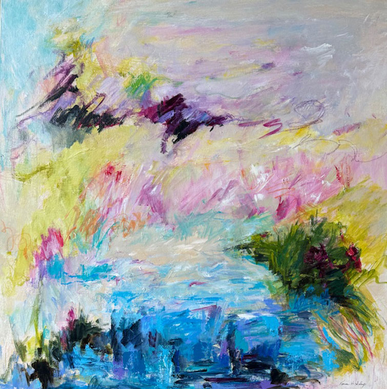 Whisper of Colors 36x36 mixed media