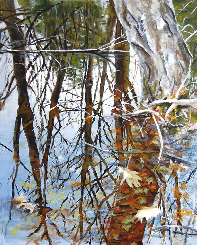 Standing Water - Oil on canvas - 30 x 24 by Marny Lawton