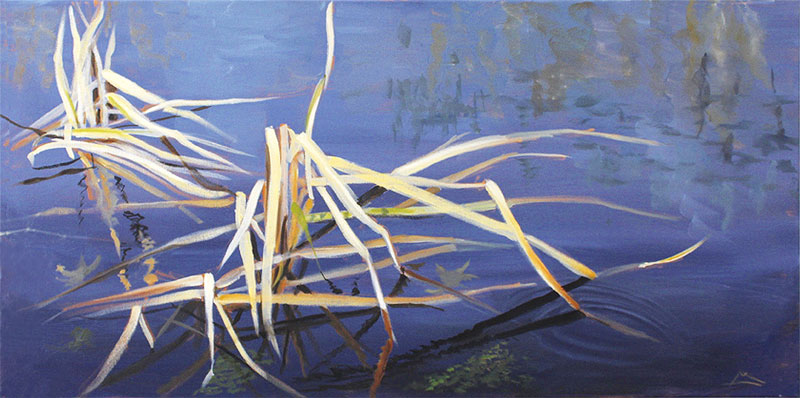 Marny Lawton, Water’s Edge No. 1 - Oil on canvas - 18 x 36