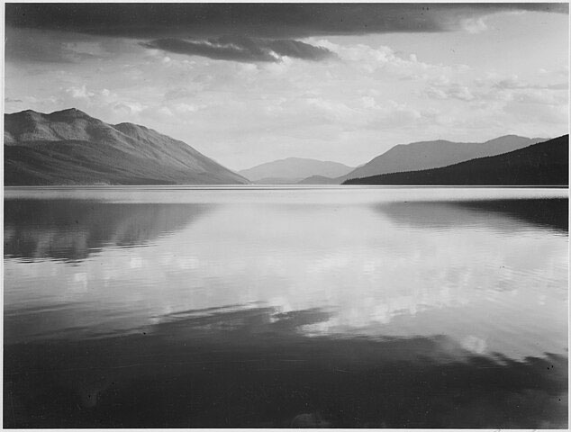 Evening, McDonald Lake, Glacier National Park, photograph. Photo: Public Domain, via commons.wikimedia.org