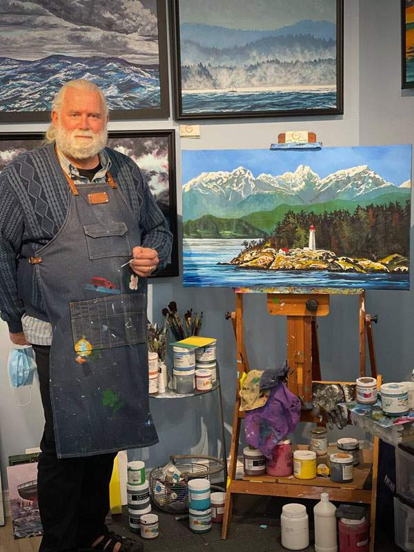 Peter N. Van Giesen in his studio