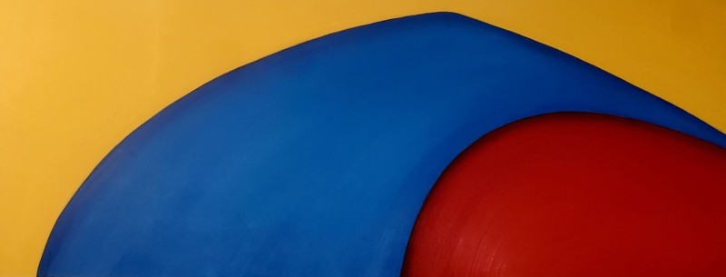 Spatial Dialogue I, oil on canvas, 70” x 26”