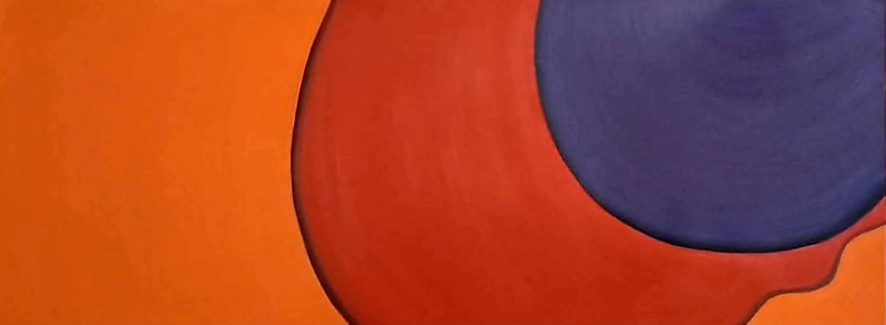 Spatial Dialogue III, oil on canvas, 70” x 26”