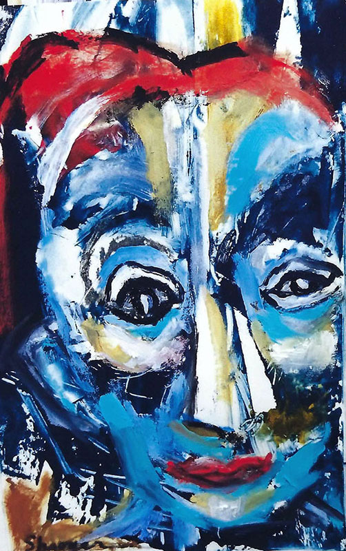 "Someone, But Who", oil on paper, 9" x 6"