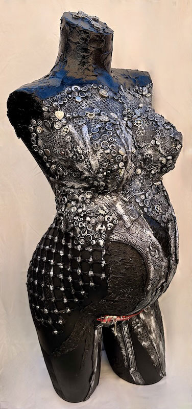 Section C, mixed media sculpture, 37" x 14" x 13"