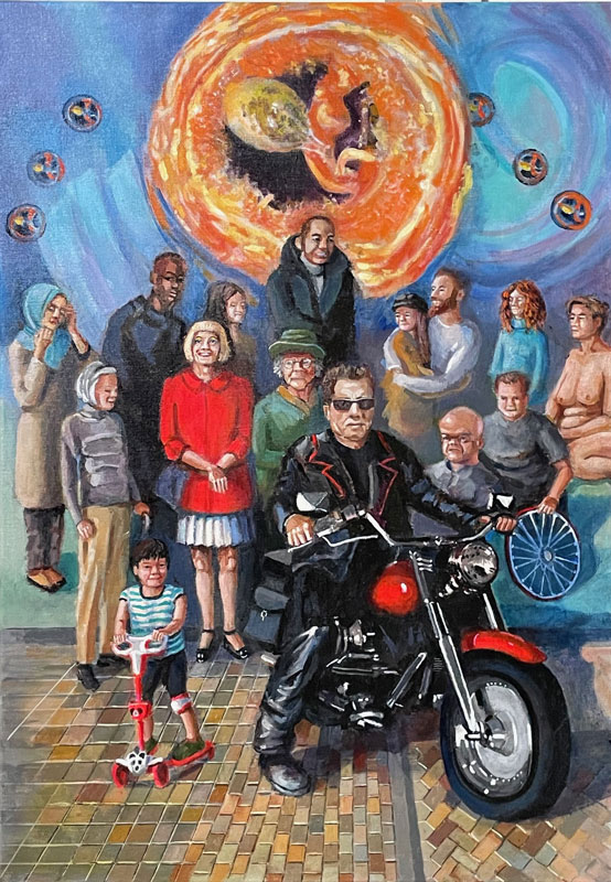 Tolerance and Diversity must be sides of the same coin, acrylic on canvas, 29 x 40