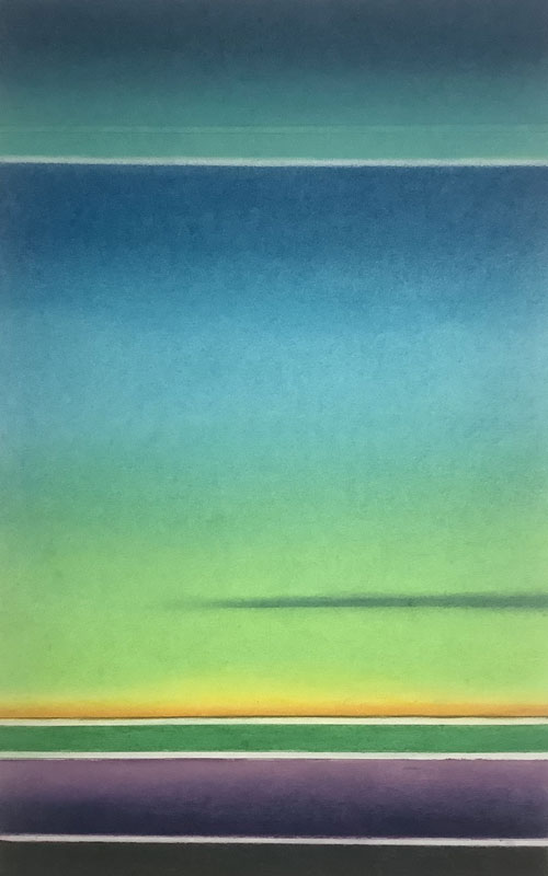 Poul Nielsen, Atmospheric Probabilities, Verde. pastel/paper, 27″x 20″