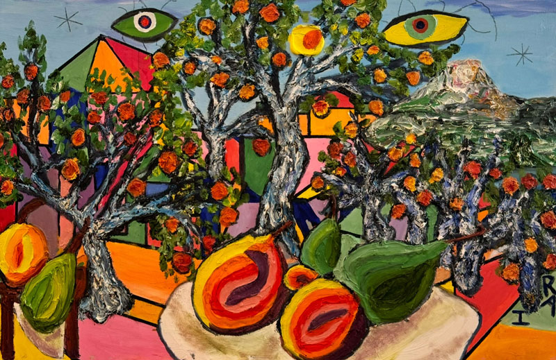Fruits and Trees, oil on canvas, 24" x 36"