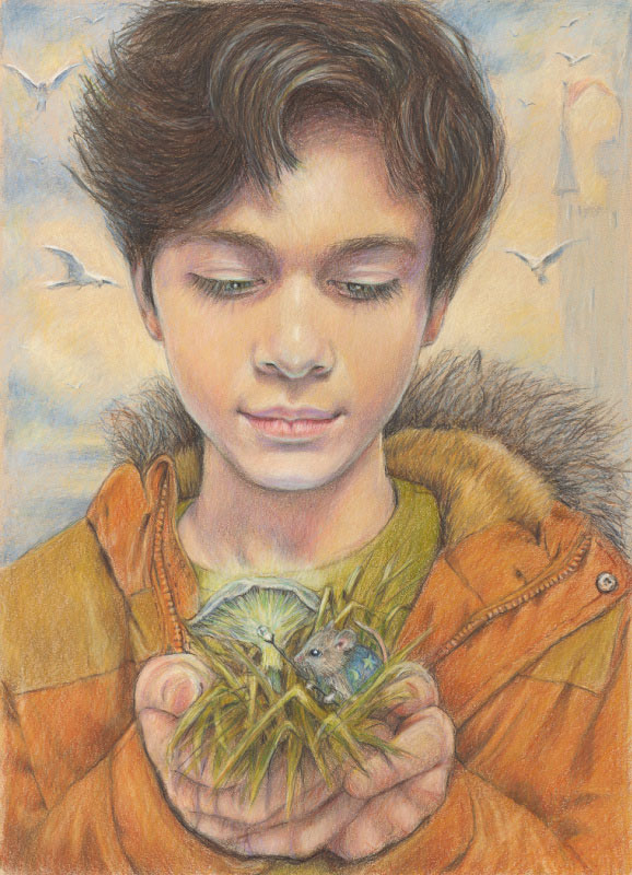 Vinh's World, 1005 colored pencil on Canson mi-teintes paper, 13” x 18”