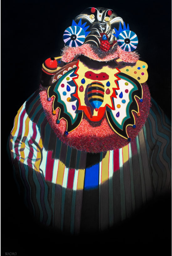 Barbara Rachko, Raconteur, soft pastel on sandpaper, 58″ x 38″. 
