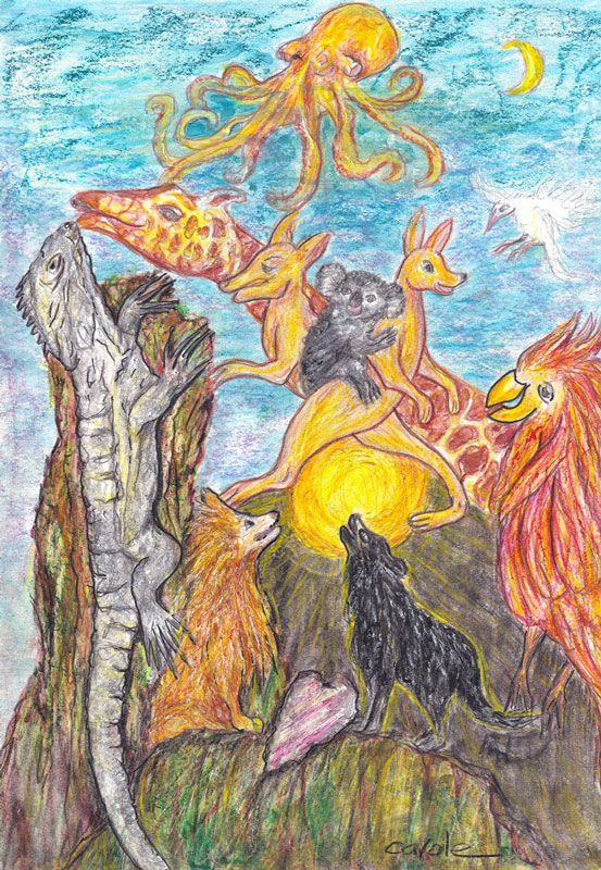 Not So ‘Wild’ Life, mixed media, 8.27″ x 11.69″