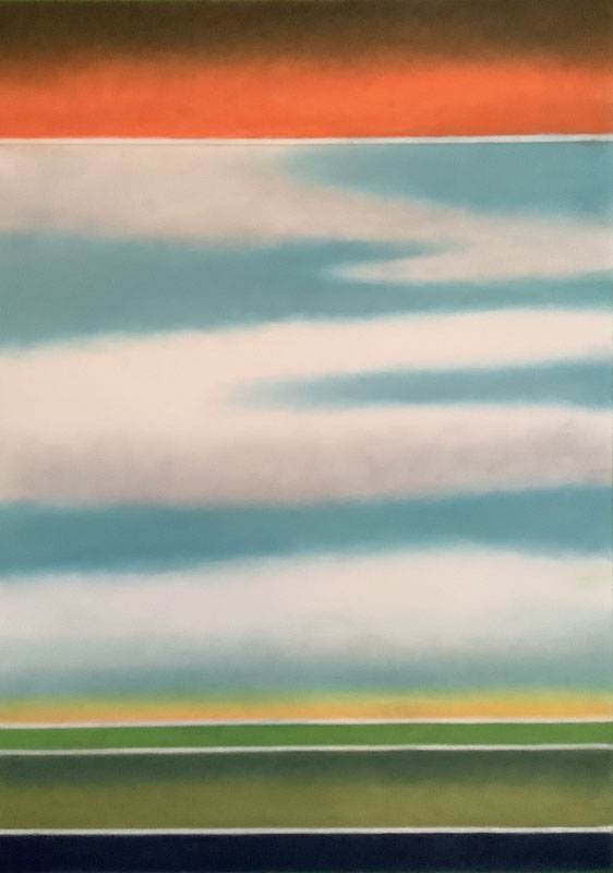 Atmospheric Probabilities #3 (Azul) pastel on paper, 30” x 22”